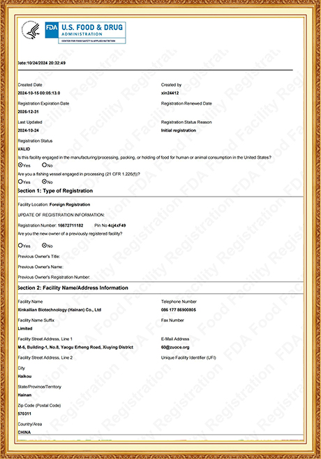 Certificate Of Honor